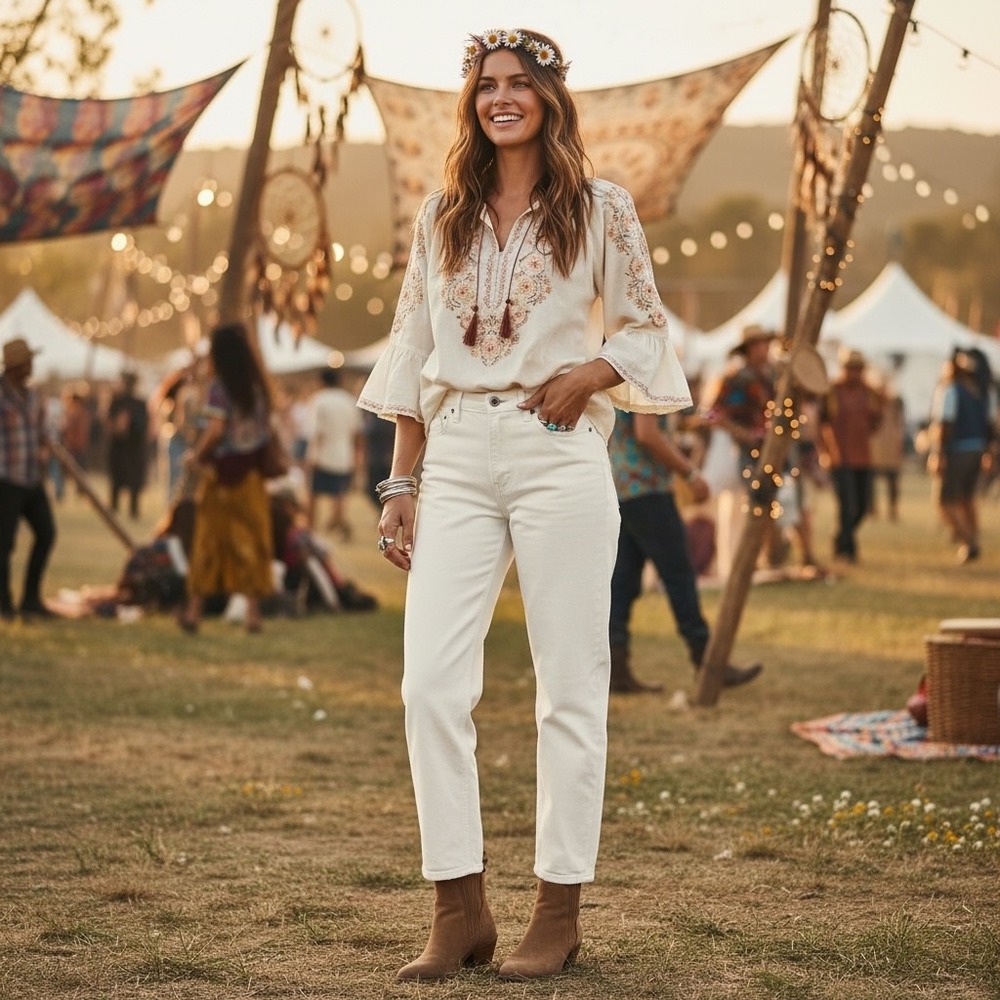 Abercrombie & Fitch Curve Love The 90s‎ Relaxed Jean High Rise White 26 2R 5893